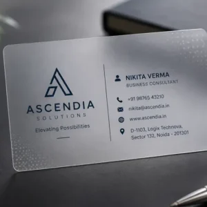 200 Micron NTR / PVC Semi Transparent Visiting Card