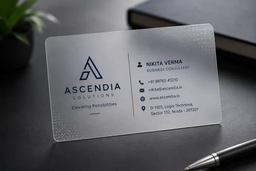 200 Micron NTR / PVC Semi Transparent Visiting Card